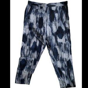 Gap Womens Tie Dye Blue White Legging Elastic Waist Pants Size L
